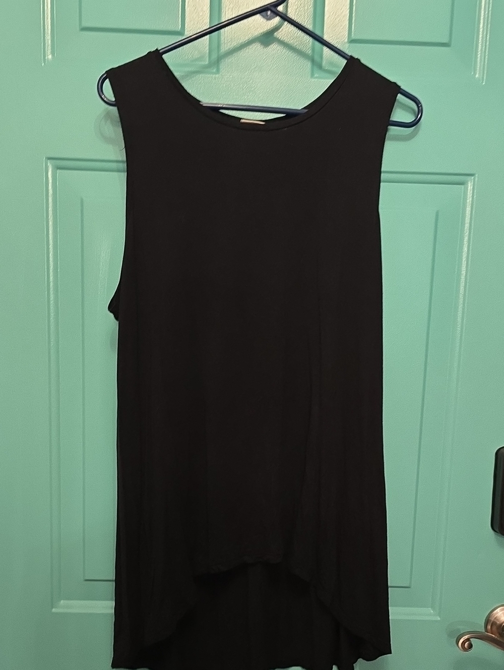 Black Women Sleeveless Hi-low Tunic Top - Womens Top